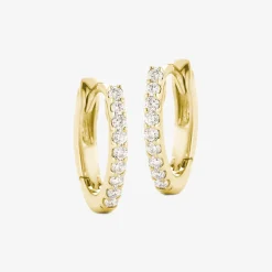 Dana Rebecca - 14Ct Gold, Diamond Huggie Earrings (Pair)^The Alkemistry Outlet