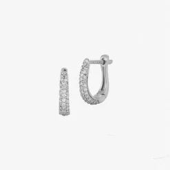 Dana Rebecca - 14Ct Gold, Diamond Tapered Mini Huggie Earrings (Pair)^The Alkemistry Outlet