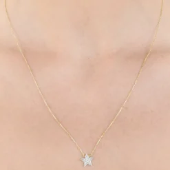 Dana Rebecca - 14Ct Gold, Julianne Himiko Diamond Star Necklace^The Alkemistry Store