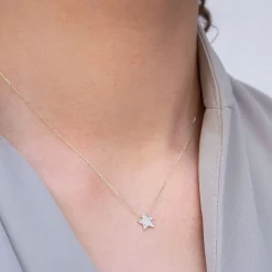 Dana Rebecca - 14Ct Gold, Julianne Himiko Diamond Star Necklace^The Alkemistry Store