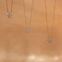 Dana Rebecca - 14Ct Gold, Julianne Himiko Diamond Star Necklace^The Alkemistry Store