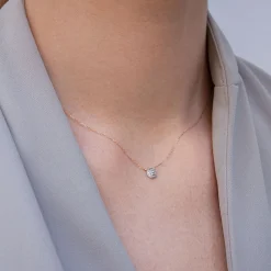Dana Rebecca - 14Ct Gold, Lauren Joy Diamond Disc Necklace^The Alkemistry Best