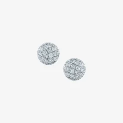 Dana Rebecca - 14Ct Gold, Lauren Joy Diamond Mini Disc Earrings (Pair)^The Alkemistry New