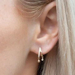 Dana Rebecca - 14Ct Gold, Poppy Rae Diamond Pebble Drop Earrings (Pair)^The Alkemistry Discount