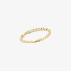 Dana Rebecca - 14Ct Gold, Poppy Rae Half Diamond Pave Ring^The Alkemistry Flash Sale