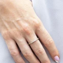 Dana Rebecca - 14Ct Gold, Poppy Rae Half Diamond Pave Ring^The Alkemistry Flash Sale