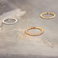 Dana Rebecca - 14Ct Gold, Poppy Rae Diamond Semi Pave Band Ring^The Alkemistry Discount