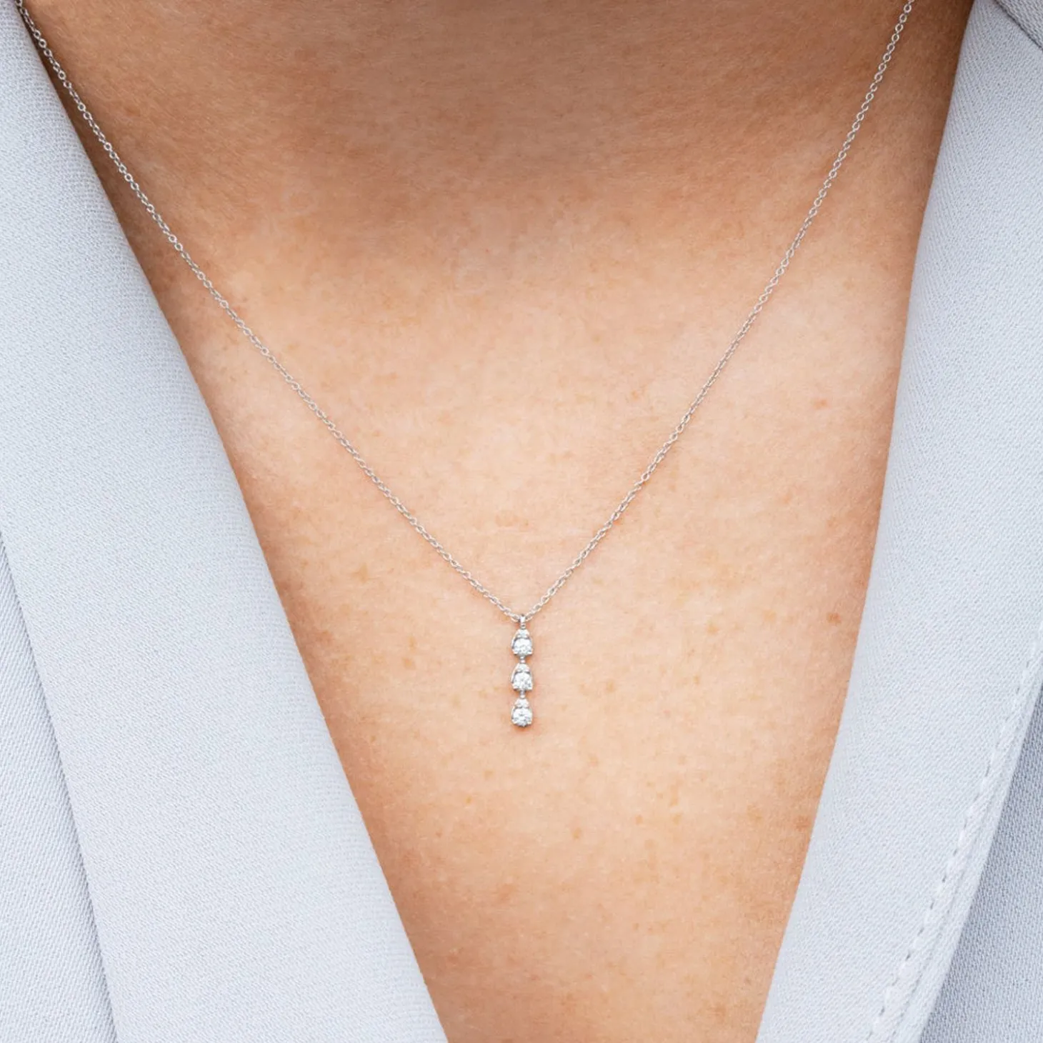 Dana Rebecca - 14Ct Gold, Sophie Ryan Diamond Triple Teardrop Necklace^The Alkemistry Clearance
