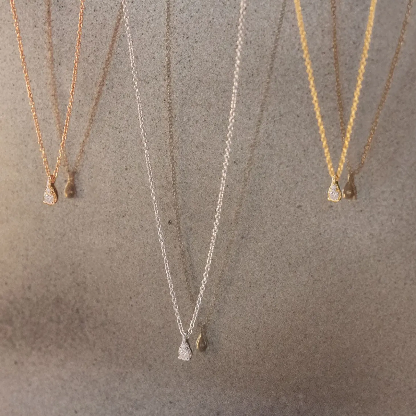 Dana Rebecca - 14Ct Gold, Sophia Ryan Diamond Petite Teardrop Necklace^The Alkemistry Cheap