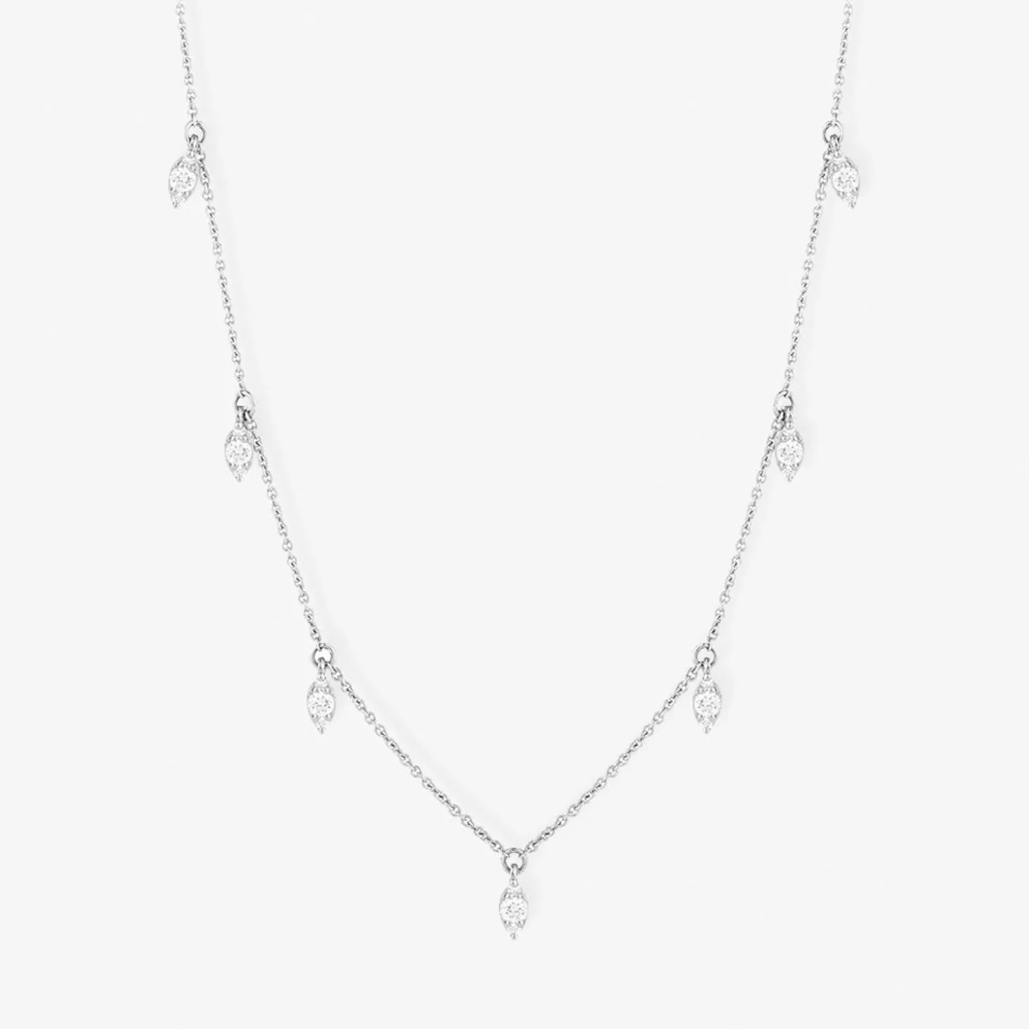 Dana Rebecca - 14Ct Gold, Sophia Ryan Diamond Pear Drop Station Necklace^The Alkemistry New