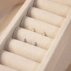 Dana Rebecca - 14Ct Gold, Sophia Ryan Diamond Pear Stud Earrings (Pair)^The Alkemistry Shop