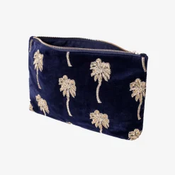 Elizabeth Scarlett - Gold Palm Everyday Pouch Navy^The Alkemistry Outlet