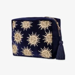 Elizabeth Scarlett - Sun Goddess Wash Bag Navy^The Alkemistry Fashion