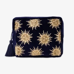 Elizabeth Scarlett - Sun Goddess Wash Bag Navy^The Alkemistry Fashion