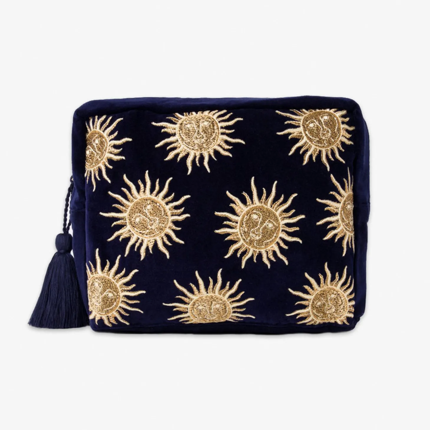 Elizabeth Scarlett - Sun Goddess Wash Bag Navy^The Alkemistry Fashion