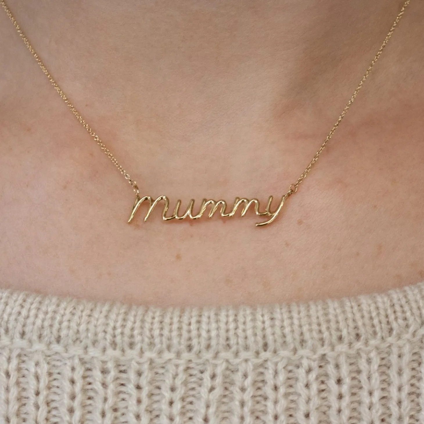 It'S Mummy - 18Ct Gold, Large Mummy Necklace^The Alkemistry Online