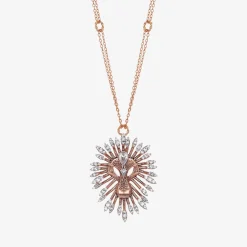 Kismet By Milka 14Ct Rose Gold Large Lion Diamond Necklace^The Alkemistry Cheap