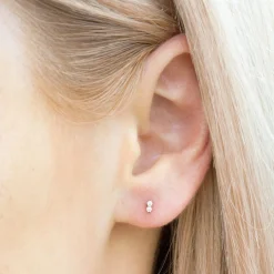 Kismet By Milka 14Ct Rose Gold And Two Diamond Solitaire Screw Flatback (Single)^The Alkemistry Cheap