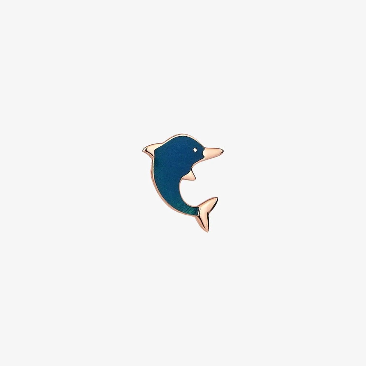 Kismet By Milka 14Ct Rose Gold Dolphin Stud (Single)^The Alkemistry New