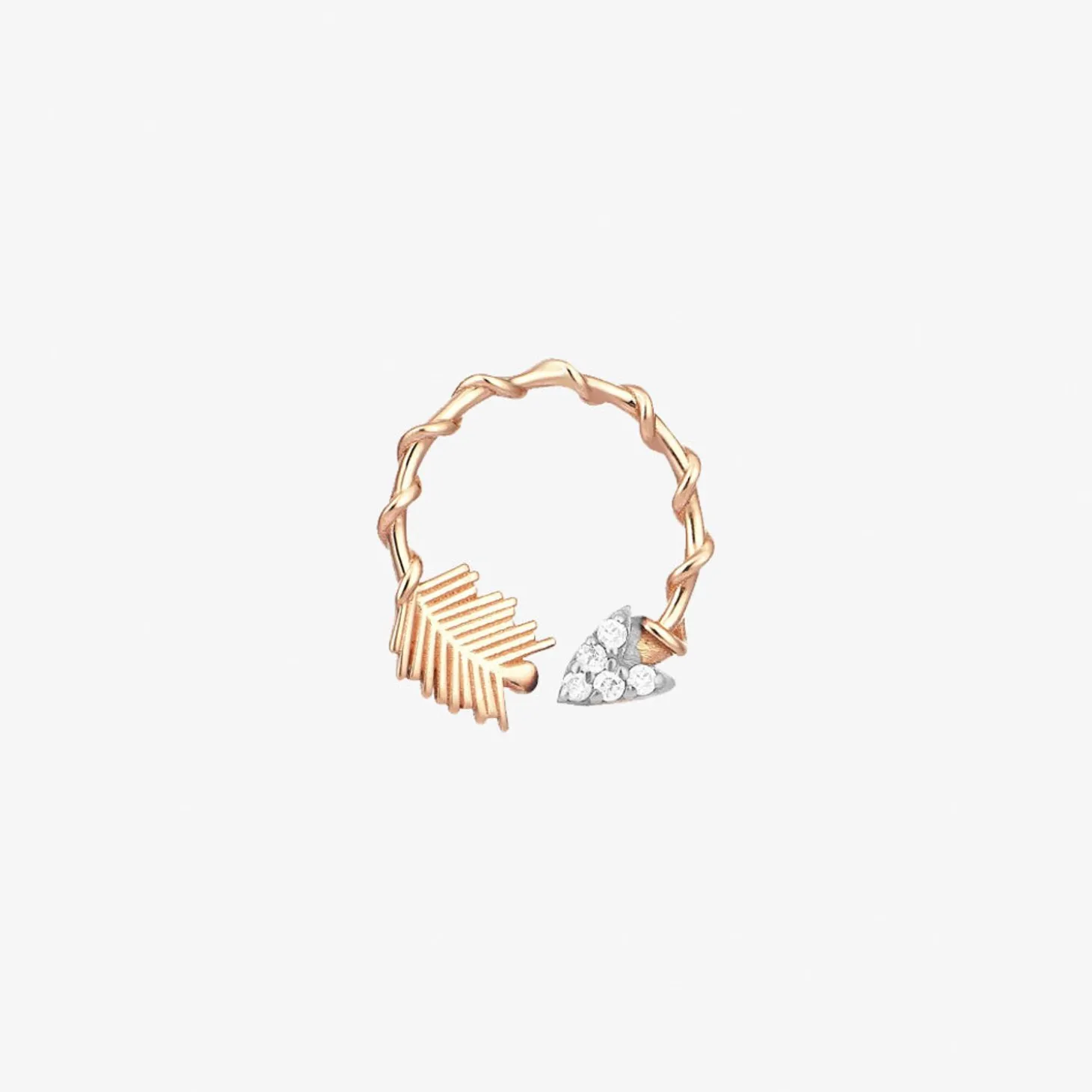 Kismet By Milka 14Ct Rose Gold And Diamond Arrow Stud (Single)^The Alkemistry Cheap