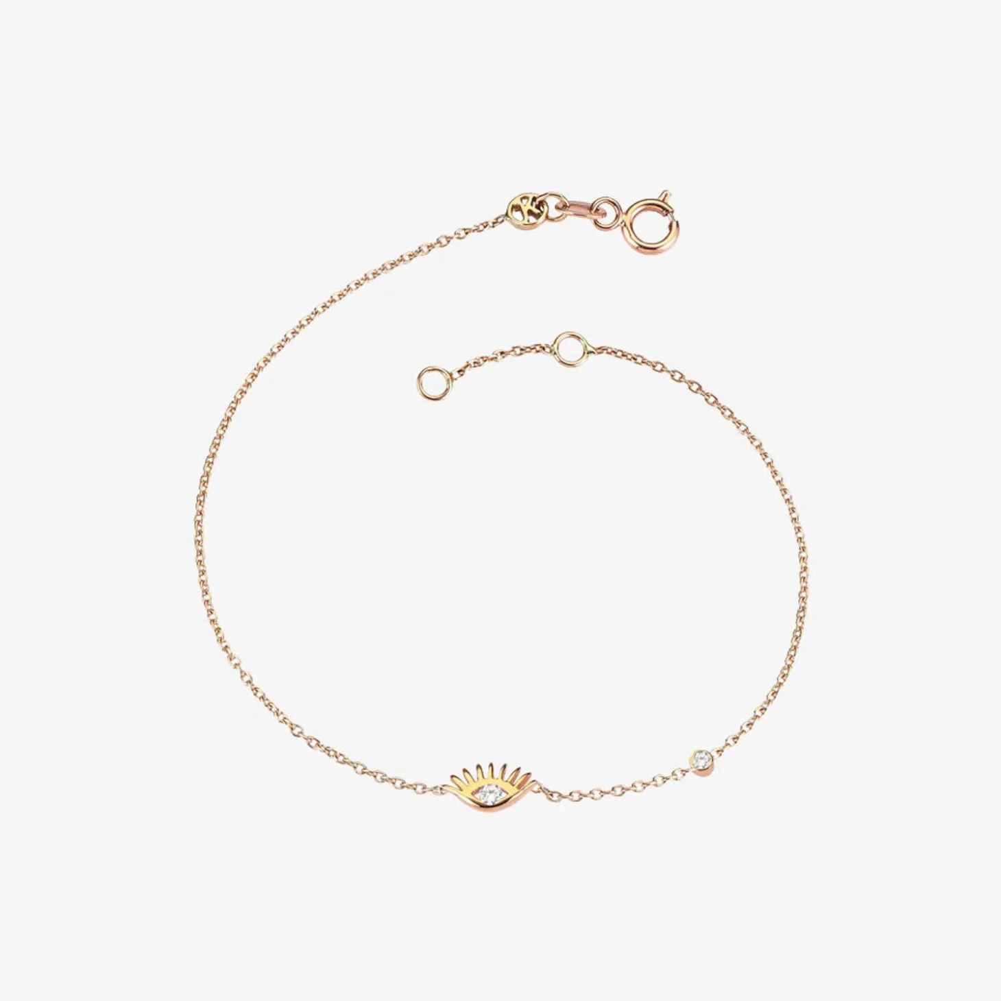 Kismet By Milka 14Ct Rose Gold Diamond Eye Bracelet^The Alkemistry Outlet