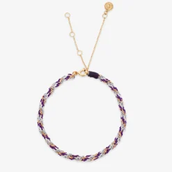 Kumachi - 18Ct Gold, Purple Mix Woven Chain Bracelet^The Alkemistry Cheap