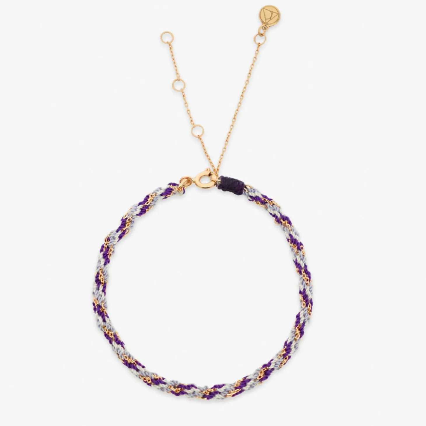Kumachi - 18Ct Gold, Purple Mix Woven Chain Bracelet^The Alkemistry Cheap