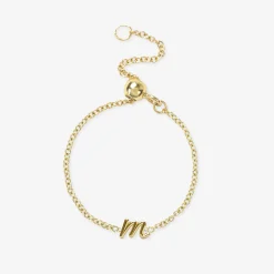 Love Letter - 18Ct Gold, Adjustable Initial Chain Ring^The Alkemistry Discount