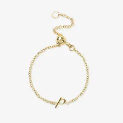 Love Letter - 18Ct Gold, Adjustable Initial Chain Ring^The Alkemistry Discount