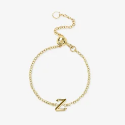 Love Letter - 18Ct Gold, Adjustable Initial Chain Ring^The Alkemistry Discount
