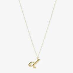 Love Letter - 18Ct Gold, Initial Pendant Chain Necklace^The Alkemistry Shop