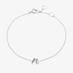 Love Letter - 18Ct Gold, Initial Chain Bracelet^The Alkemistry Outlet