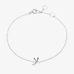 Love Letter - 18Ct Gold, Initial Chain Bracelet^The Alkemistry Outlet