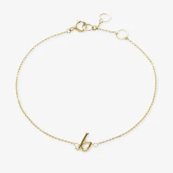 Love Letter - 18Ct Gold, Initial Chain Bracelet^The Alkemistry Cheap