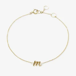 Love Letter - 18Ct Gold, Initial Chain Bracelet^The Alkemistry Cheap