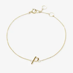 Love Letter - 18Ct Gold, Initial Chain Bracelet^The Alkemistry Cheap