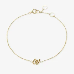 Love Letter - 18Ct Gold, Initial Chain Bracelet^The Alkemistry Cheap