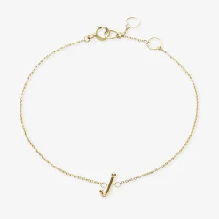 Love Letter - 18Ct Gold, Initial Chain Bracelet^The Alkemistry Cheap