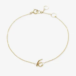 Love Letter - 18Ct Gold, Initial Chain Bracelet^The Alkemistry Cheap