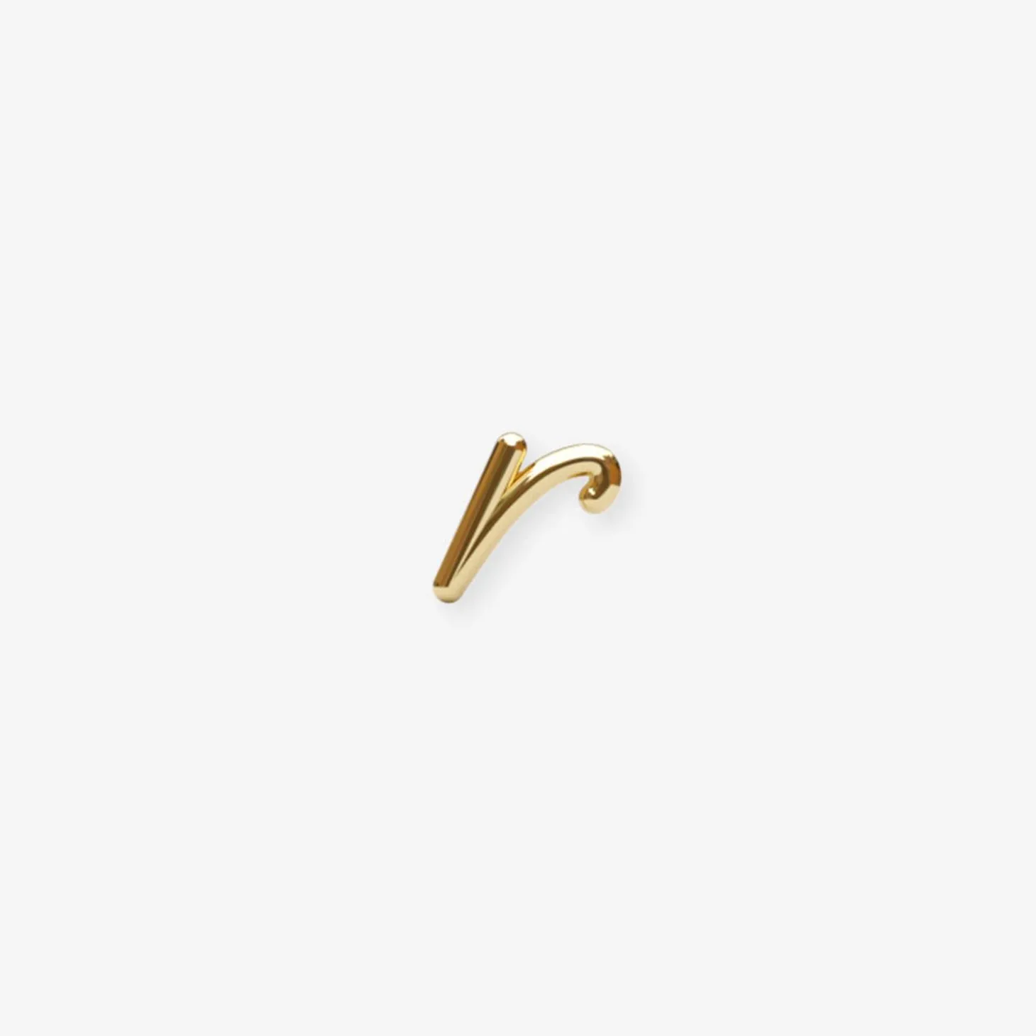 Love Letter - 18Ct Gold, Initial Stud (Single)^The Alkemistry Fashion