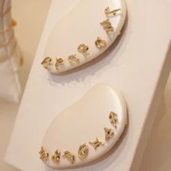 Love Letter - 18Ct Gold, Initial Stud (Single)^The Alkemistry Hot