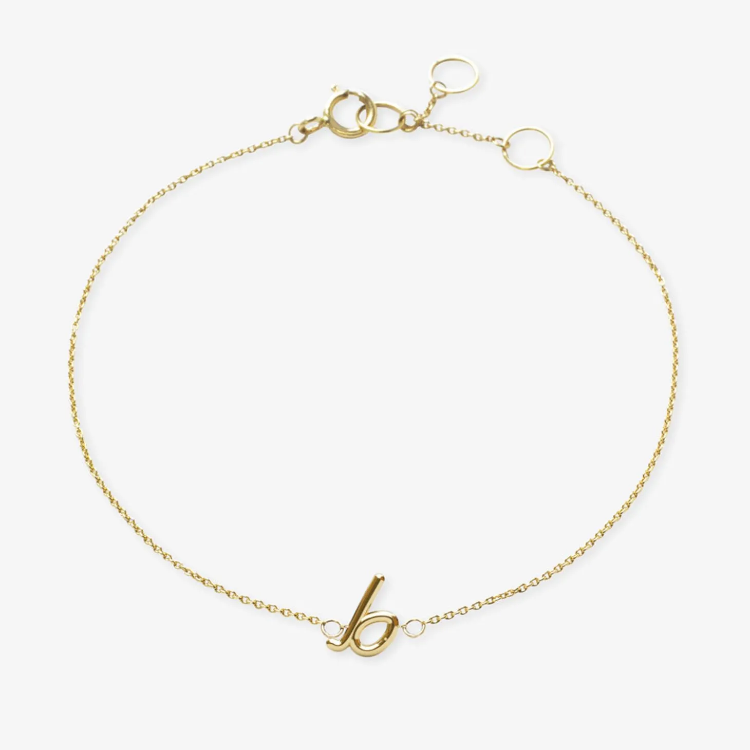 Love Letter - 18Ct Gold, Initial Chain Bracelet^The Alkemistry Best Sale