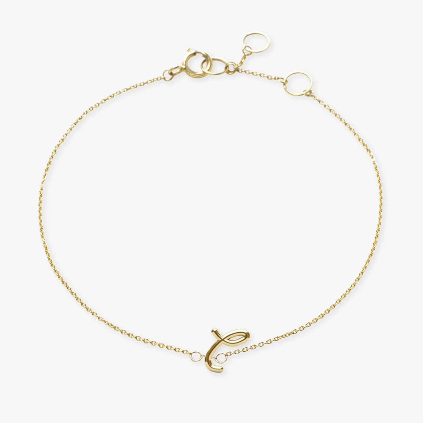 Love Letter - 18Ct Gold, Initial Chain Bracelet^The Alkemistry Best Sale
