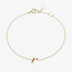 Love Letter - 18Ct Gold, Initial Chain Bracelet^The Alkemistry Best Sale