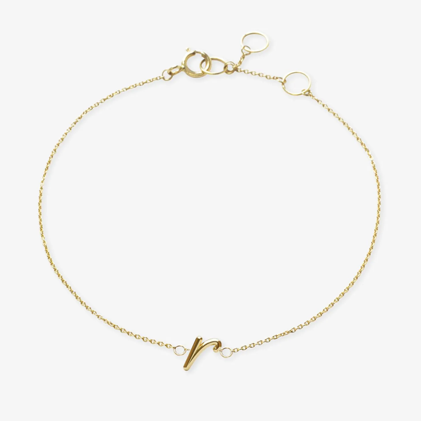 Love Letter - 18Ct Gold, Initial Chain Bracelet^The Alkemistry Best Sale