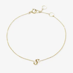 Love Letter - 18Ct Gold, Initial Chain Bracelet^The Alkemistry Best Sale