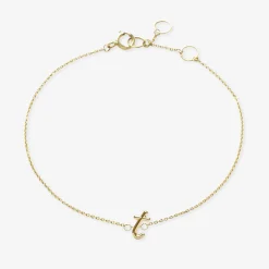 Love Letter - 18Ct Gold, Initial Chain Bracelet^The Alkemistry Best Sale