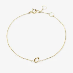 Love Letter - 18Ct Gold, Initial Chain Bracelet^The Alkemistry Best Sale