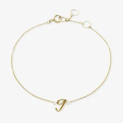 Love Letter - 18Ct Gold, Initial Chain Bracelet^The Alkemistry Best Sale