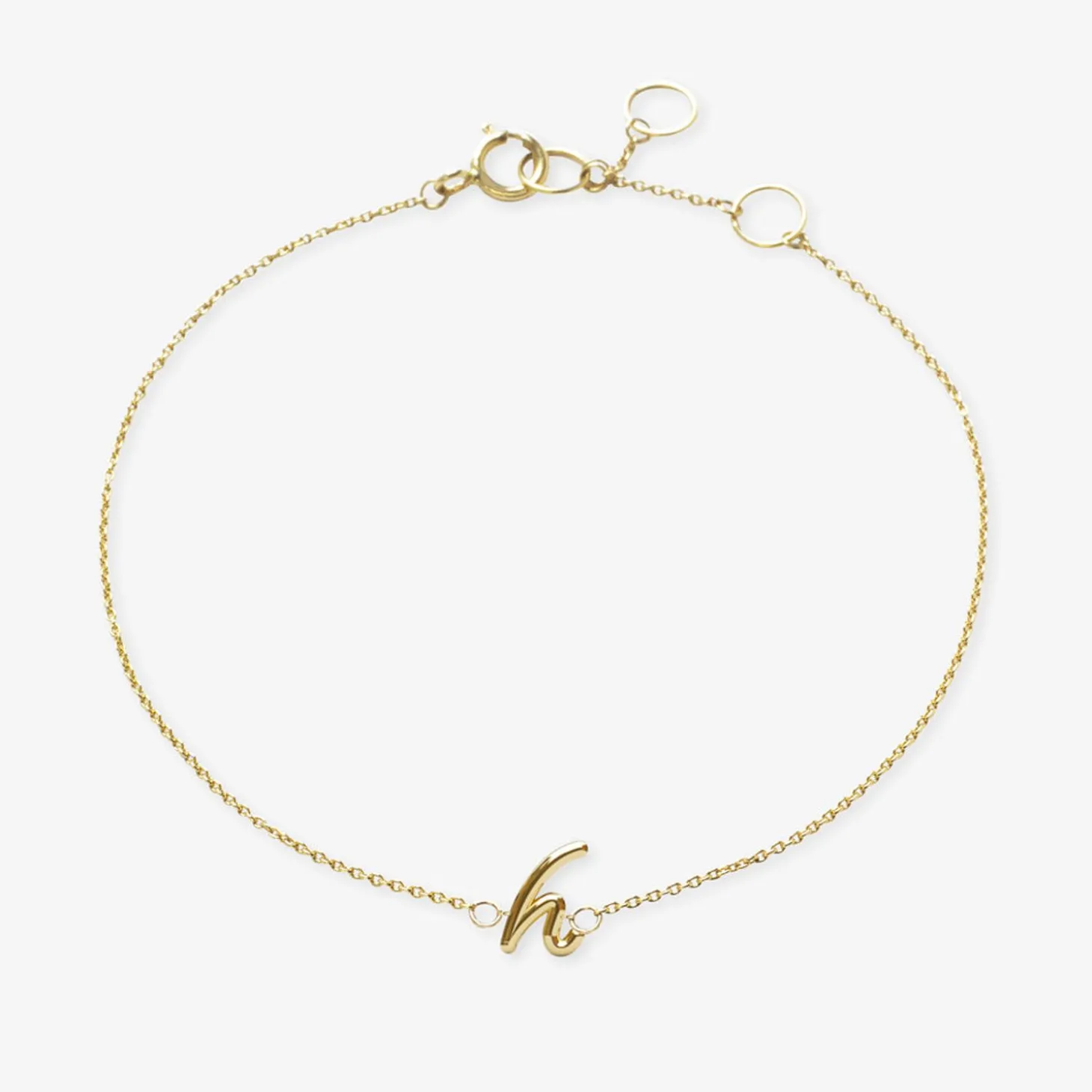 Love Letter - 18Ct Gold, Initial Chain Bracelet^The Alkemistry Best Sale